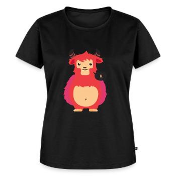 Monster Teufel - Frauen Premium Bio T-Shirt - Schwarz - Vorne - Selfina (174cm)