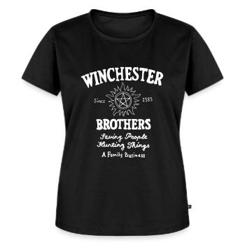 Supernatural Winchester Brothers - Frauen Premium Bio T-Shirt - Schwarz - Vorne - Selfina (174cm)