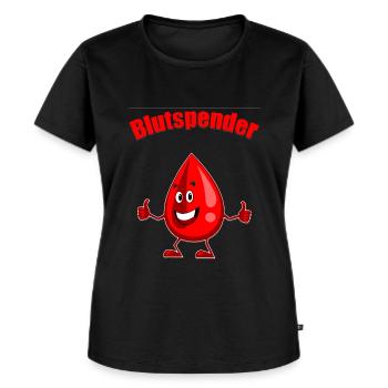 Blutspender Blutspende Geschenkidee Geschenk - Frauen Premium Bio T-Shirt - Schwarz - Vorne - Selfina (174cm)