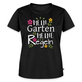 Garten Gartenarbeit Geschenk für Damen und Herren - Frauen Premium Bio T-Shirt - Schwarz - Vorne - Selfina (174cm)