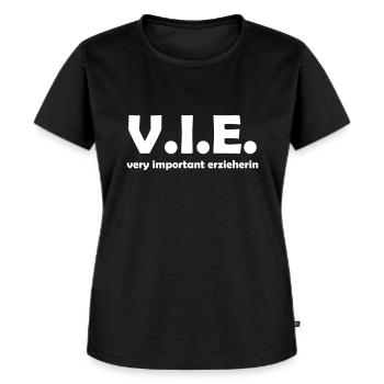 erzieherin - Frauen Premium Bio T-Shirt - Schwarz - Vorne - Selfina (174cm)