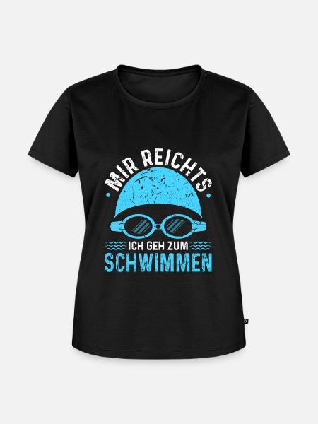Schwimm - Frauen Premium Bio T-Shirt - Schwarz