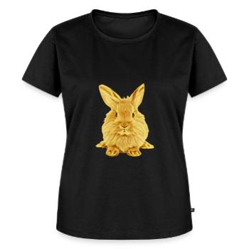 Hase - Frauen Premium Bio T-Shirt - Schwarz - Vorne - Selfina (174cm)