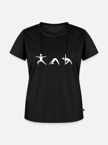 Yoga stellt Silhouette - Frauen Premium Bio T-Shirt - Schwarz