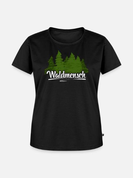Waldmensch - Frauen Premium Bio T-Shirt - Schwarz