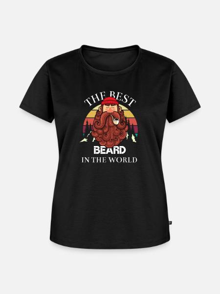 Der beste Bart der Welt - Frauen Premium Bio T-Shirt - Schwarz