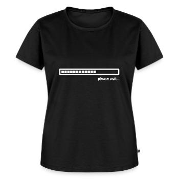 Loading.. Please Wait.. - Women's Premium Organic T-shirt - black - Front - Selfina (174cm)