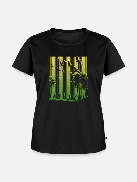 Illusion, Strichcode - Frauen Premium Bio T-Shirt - Schwarz