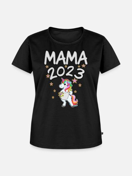 Mama 2023 - Frauen Premium Bio T-Shirt - Schwarz