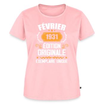 93rd Birthday Gift Born In February 1931 - Women's Premium Organic T-shirt - rose - Front - AI Model Female 172 dark (172cm)