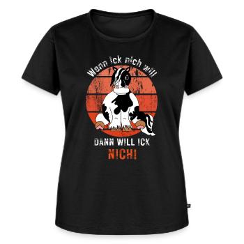 Sturer Tinker - wenn ich nicht will... - Frauen Premium Bio T-Shirt - Schwarz - Vorne - Selfina (174cm)