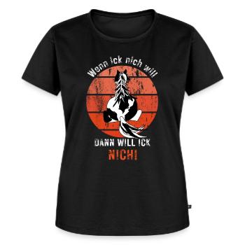Sturer Tinker - wenn ich nicht will... - Frauen Premium Bio T-Shirt - Schwarz - Vorne - Selfina (174cm)