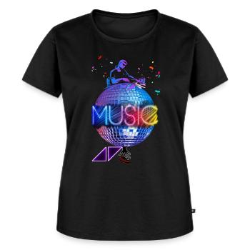 Music DJ, music, disco, leds. - Women's Premium Organic T-shirt - black - Front - Selfina (174cm)