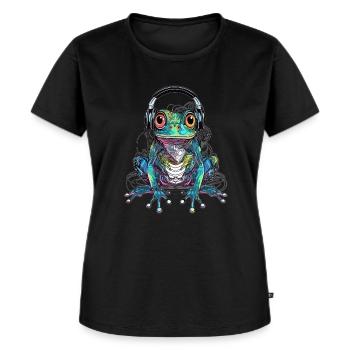 Electronic Music DJ EDM Festival - Frauen Premium Bio T-Shirt - Schwarz - Vorne - Selfina (174cm)