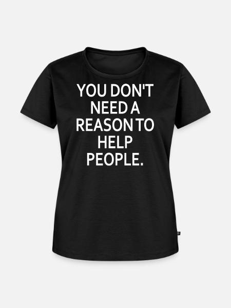Help People 2 - Frauen Premium Bio T-Shirt - Schwarz