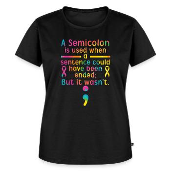 Suicide Prevention Awareness Mental Health - Women's Premium Organic T-shirt - black - Front - Selfina (174cm)