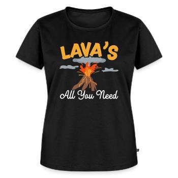 Lavas Alles, was Sie brauchen Geowissenschaften Geologie Vulkan - Frauen Premium Bio T-Shirt - Schwarz - Vorne - Selfina (174cm)