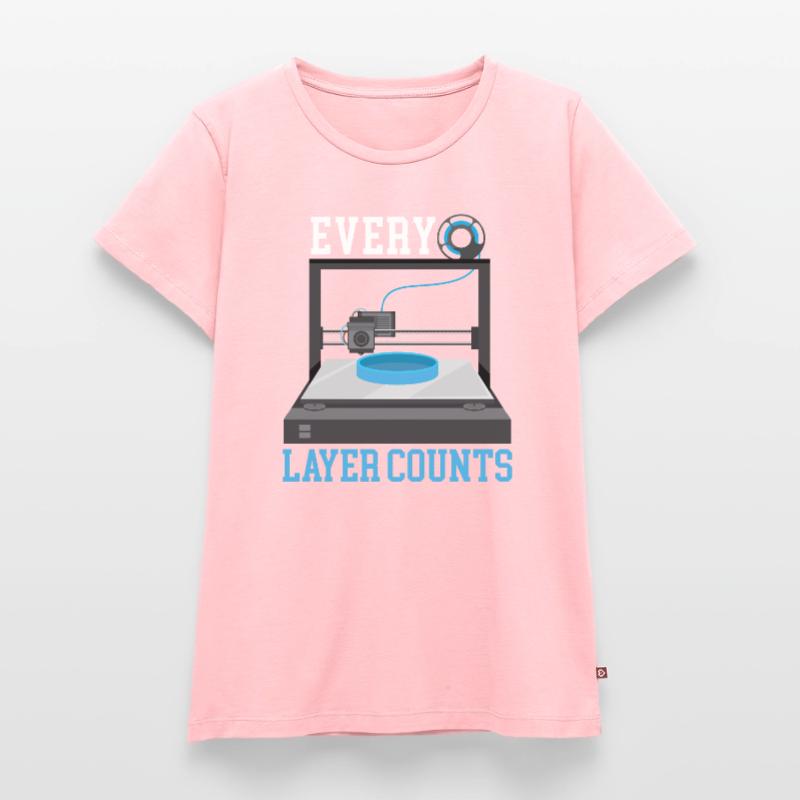 Chaque couche compte 3D Buse d’impression 3D Imprimante 3D T-shirt Premium bio Femme