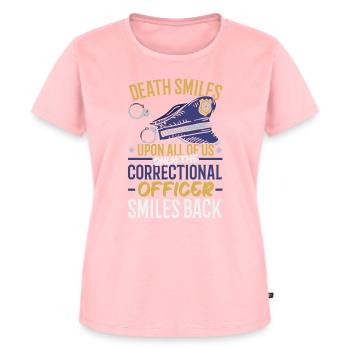 Correctional Officer Warden Gevangenisbewaker - Vrouwen Premium Bio T-shirt - roze - Voor - AI Model Female 172 dark (172cm)
