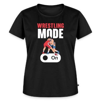 Wrestling Fan Wrestler Wrestle Grappling Wrestling - Frauen Premium Bio T-Shirt - Schwarz - Vorne - Selfina (174cm)