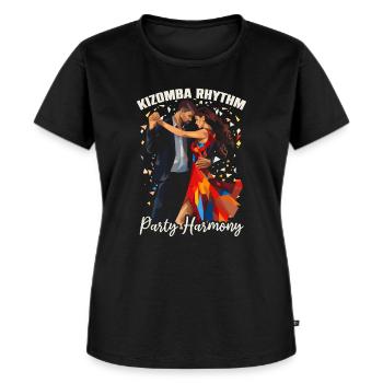 Kizomba Danse Bachata Angola Danse Urban Kiz - T-shirt Premium bio Femme - noir - Devant - Selfina (174cm)