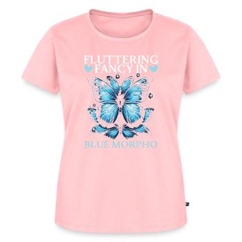 Butterfly Lover Insect Bug Blue Morpho Butterfly - Women's Premium Organic T-shirt - rose - Front - AI Model Female 172 dark (172cm)