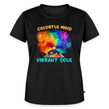AuDHD Autismus ADHS Autistisches Spektrum Neurodiversität - Frauen Premium Bio T-Shirt - Schwarz - Vorne - Selfina (174cm)