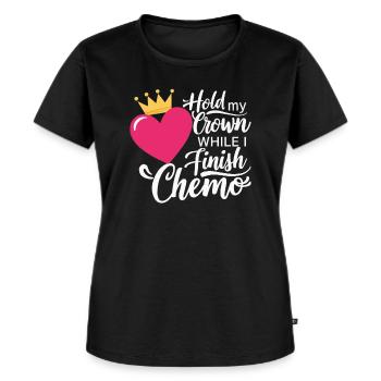 Mois de la sensibilisation au cancer du sein Pink Ribbon Chemo - T-shirt Premium bio Femme - noir - Devant - Selfina (174cm)