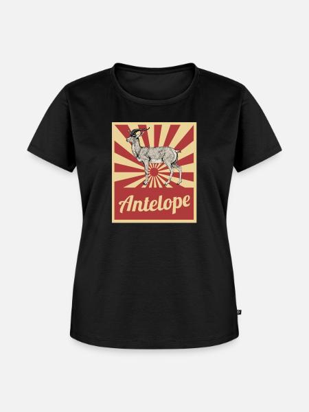 Antilope - Frauen Premium Bio T-Shirt - Schwarz