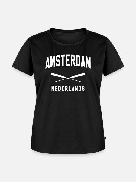 Amsterdam Geschenk - Frauen Premium Bio T-Shirt - Schwarz