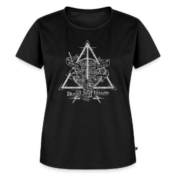 Harry Potter The Deathly Hallows - Frauen Premium Bio T-Shirt - Schwarz - Vorne - Selfina (174cm)