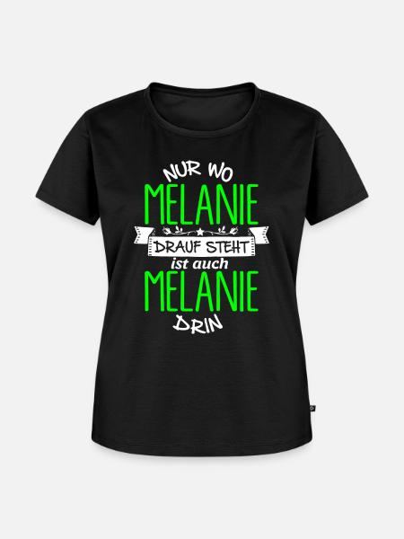 MELANIE die Echte - Frauen Premium Bio T-Shirt - Schwarz