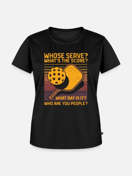 Pickleball Paddleball - Frauen Premium Bio T-Shirt - Schwarz