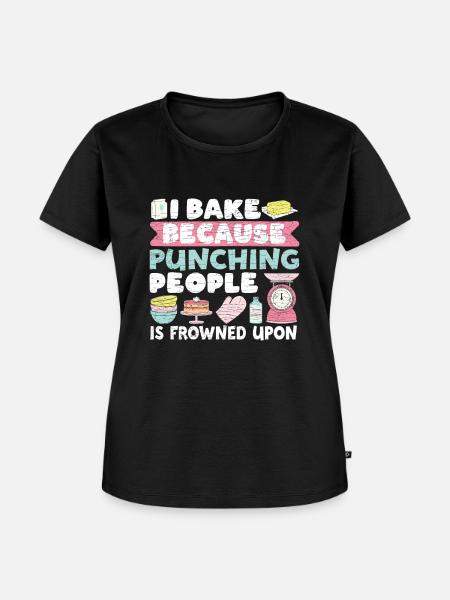 Backen Bäcker - Frauen Premium Bio T-Shirt - Schwarz