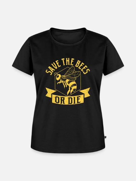 Biene Imker - Frauen Premium Bio T-Shirt - Schwarz