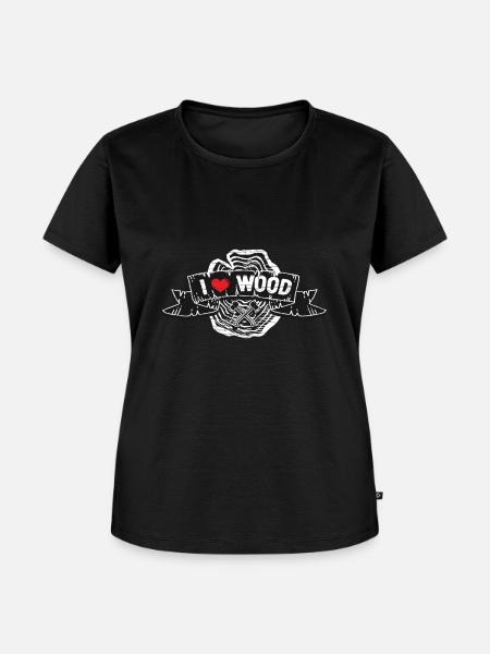 Holzfäller Förster - Frauen Premium Bio T-Shirt - Schwarz