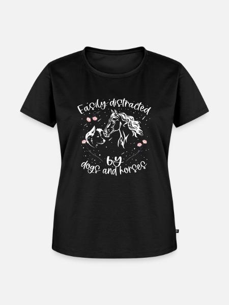 Pferdeliebhaber Pferde Geschenk - Frauen Premium Bio T-Shirt - Schwarz