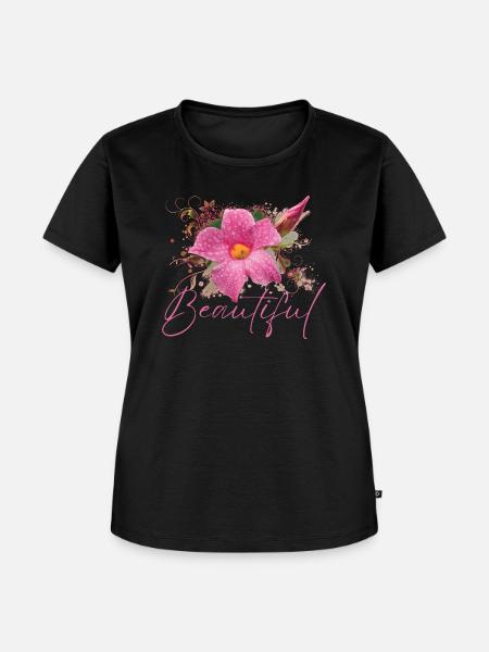 Schöne Parvati-Blumen - Frauen Premium Bio T-Shirt - Schwarz
