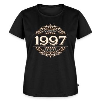 Limited Edition 1997 Vintage Geburtstag Geschenk - Frauen Premium Bio T-Shirt - Schwarz - Vorne - Selfina (174cm)