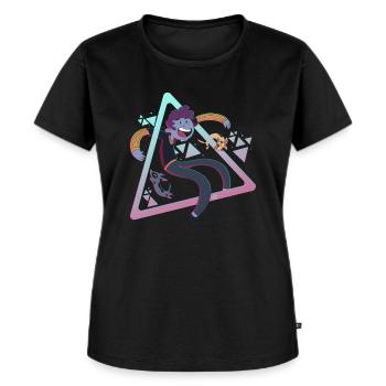 Happy Boy - Women's Premium Organic T-shirt - black - Front - Selfina (174cm)