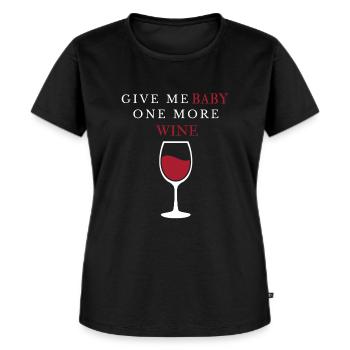 Wein Geschenke für Weinliebhaber lustiger Spruch - Frauen Premium Bio T-Shirt - Schwarz - Vorne - Selfina (174cm)