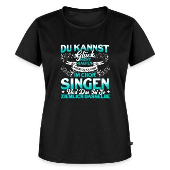 Chor Singen Sänger Chormitglied Geschenk - Frauen Premium Bio T-Shirt - Schwarz - Vorne - Selfina (174cm)