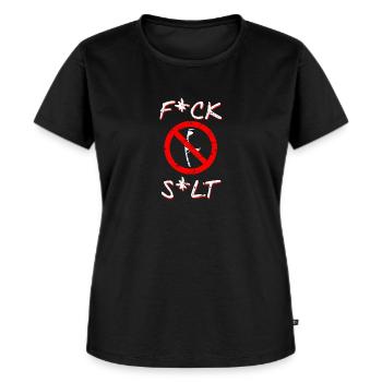 Fuck Sylt Anti Jetset Snob Luxus Urlaub Westerland - Frauen Premium Bio T-Shirt - Schwarz - Vorne - Selfina (174cm)