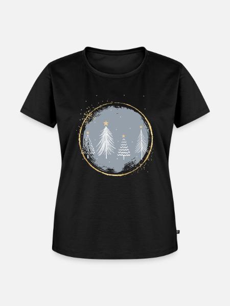 Schnee Tanne - Frauen Premium Bio T-Shirt - Schwarz