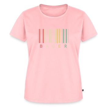 Rayures rouges et vertes de style rétro classique Festive - T-shirt Premium bio Femme - rose - Devant - AI Model Female 172 dark (172cm)