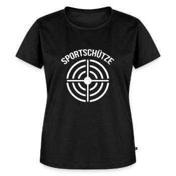 Schütze Schützenverein Sportschießen - Frauen Premium Bio T-Shirt - Schwarz - Vorne - Selfina (174cm)