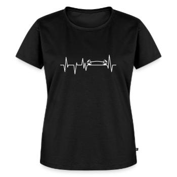 Fitness - Frauen Premium Bio T-Shirt - Schwarz - Vorne - Selfina (174cm)