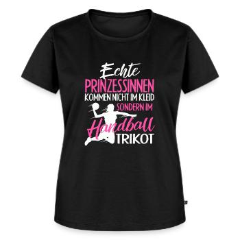 Handball Spruch Handballer Mannschaft - Frauen Premium Bio T-Shirt - Schwarz - Vorne - Selfina (174cm)