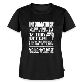 Programmierer Programmieren Spruch - Frauen Premium Bio T-Shirt - Schwarz - Vorne - Selfina (174cm)