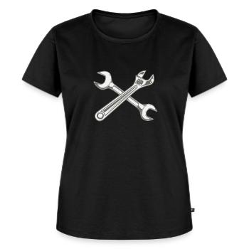 Mechaniker - Frauen Premium Bio T-Shirt - Schwarz - Vorne - Selfina (174cm)
